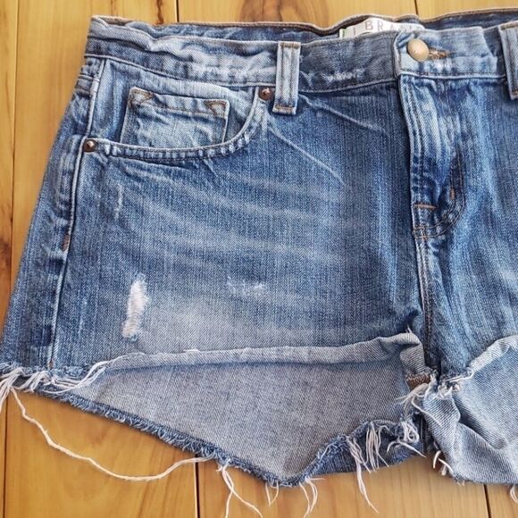 J BRAND DISTRESSED CUT-OFF JEAN SHORTS - Picture 2 of 8